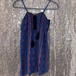 Boho Chic Pattern Spaghetti Strap Dress